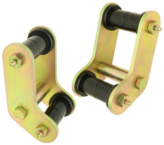 RockJock 4x4 Boomerang Leaf Spring Shackles 87-95 Wrangler YJ Rear Includes Urethane Bushings HD Greasable Bolts Pair For Use w/ ProComp Springs RockJock 4x4