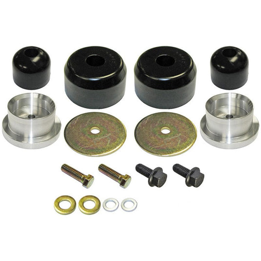 RockJock 4x4 Bump Stop Kit 97-06 Wrangler TJ/LJ Rear Includes Polyurethane Bump Stops Aluminum Spacers Hardware RockJock 4x4