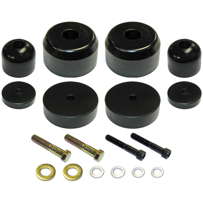 RockJock 4x4 Bump Stop Kit 97-06 Wrangler TJ/LJ/XJ/MJ Front Includes Polyurethane Bump Stops Aluminum Spacers Hardware RockJock 4x4