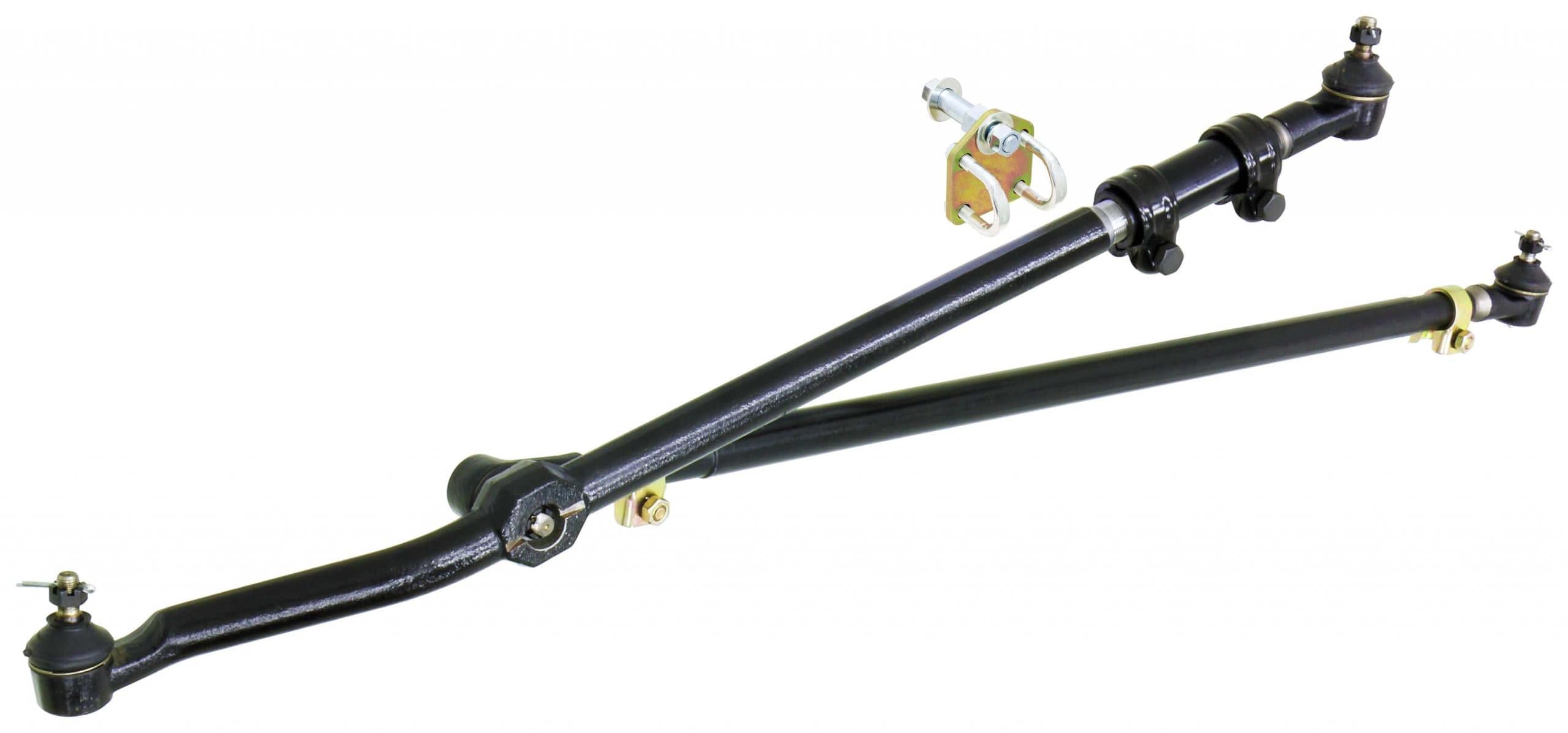 RockJock 4x4 Currectlync Steering System 97-06 Wrangler TJ and LJ Unlimited/XJ/MJ Bolt-On Includes 1 1/4 Inch Diameter Tie Rod/Forged Drag Link HD Steering Stabilizer Shock Mounting Kit RockJock 4x4