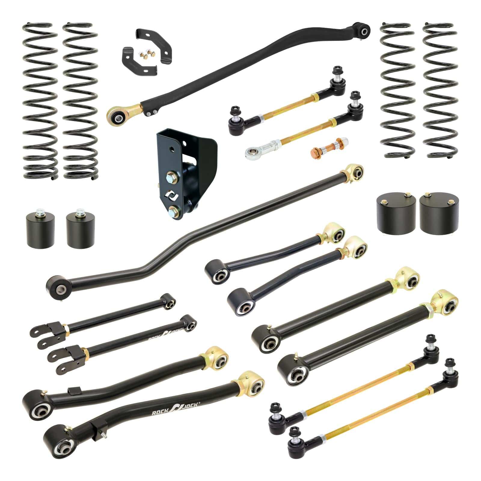 RockJock 4x4 Pro Edition Johnny Joint Suspension System for JL Wrangler w/ Gas V-6 3.5 Inch lift RockJock 4X4