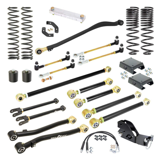 RockJock 4x4 Pro Edition Johnny Joint Suspension System for JT Gladiator w/ Gas V-6 3.5 Inch lift RockJock 4X4