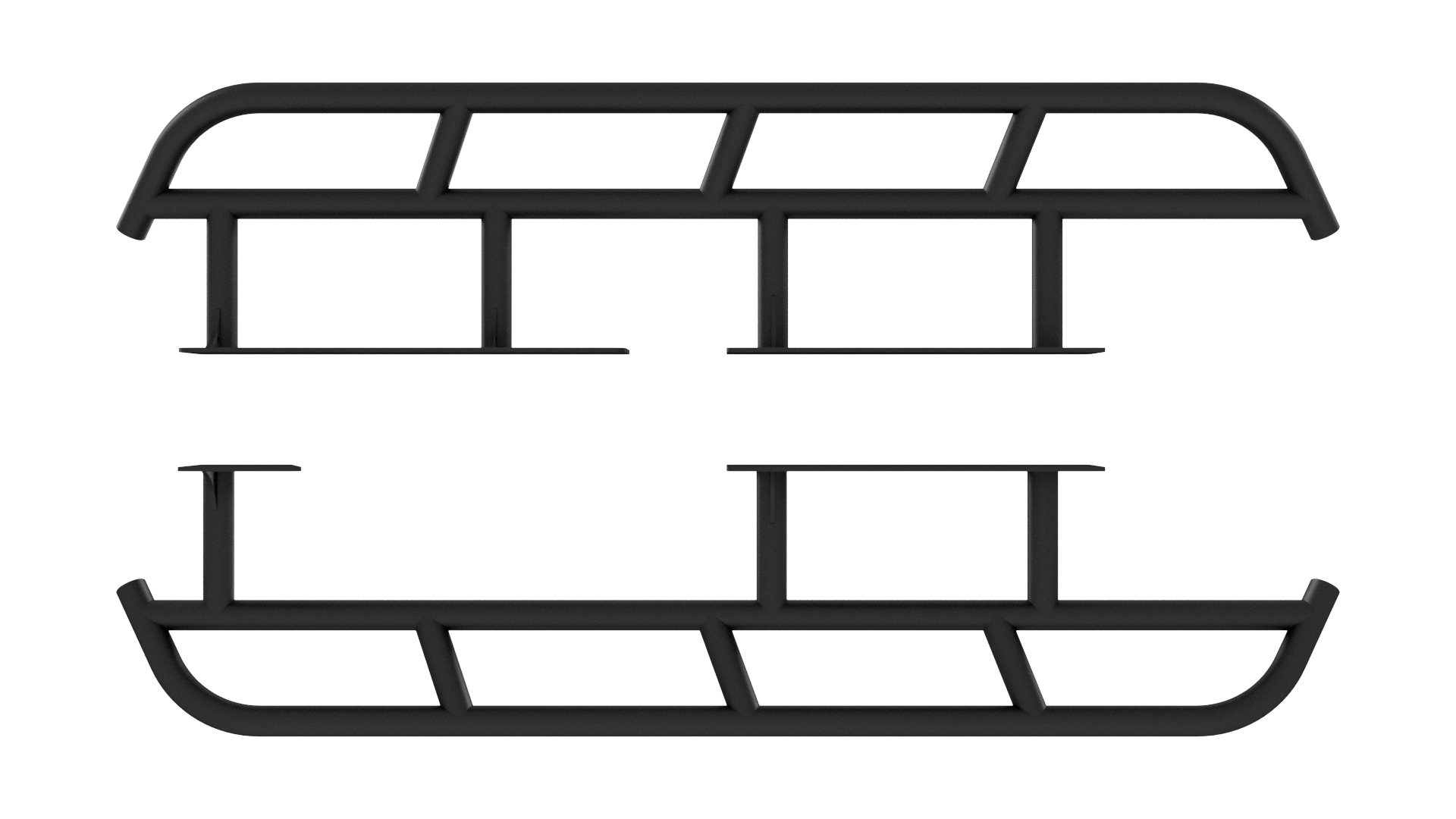 RSG Off Road Rock Sliders DOM / POWDER COAT 2010-2023 Lexus GX460 Angled Sliders  ** NO KICK OUT **