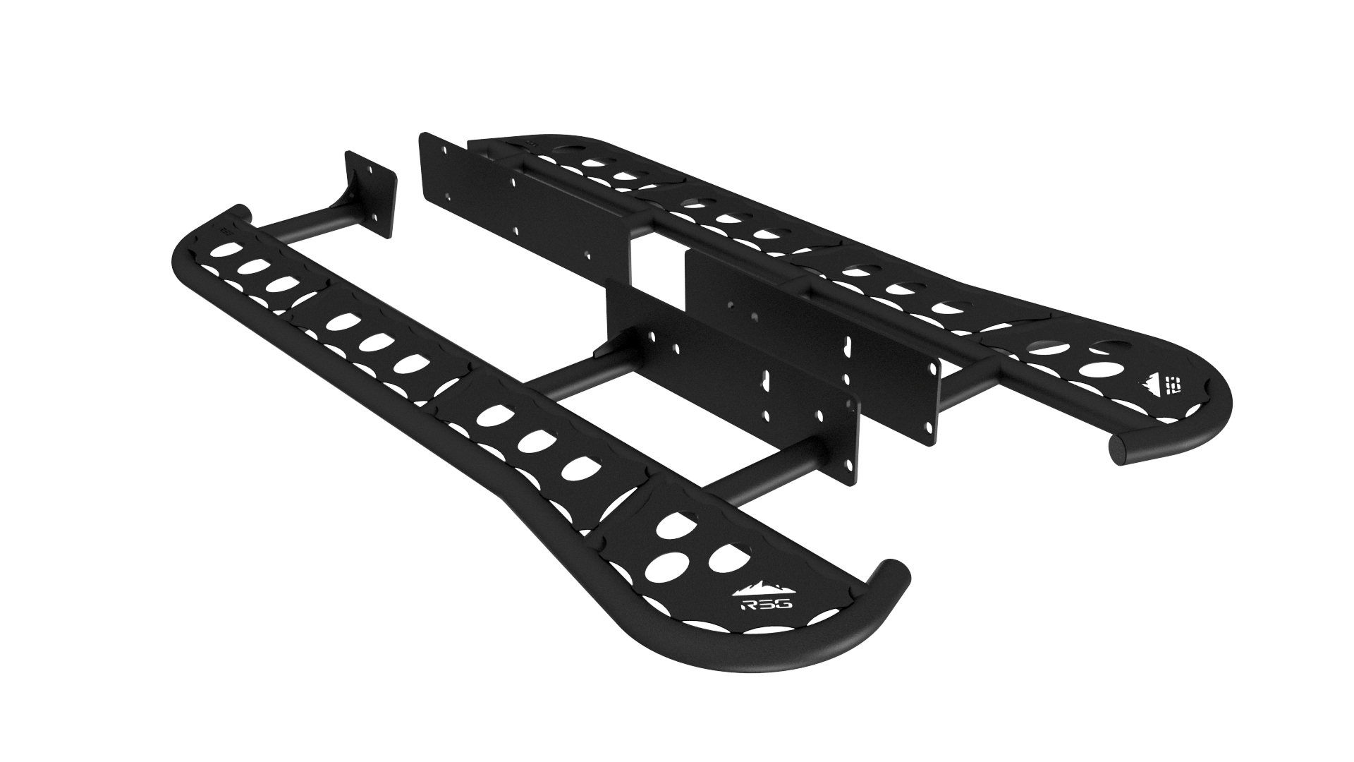 RSG Off Road Rock Sliders DOM / POWDER COAT 2010-2023 Lexus GX460 Flat Sliders With Top Plate