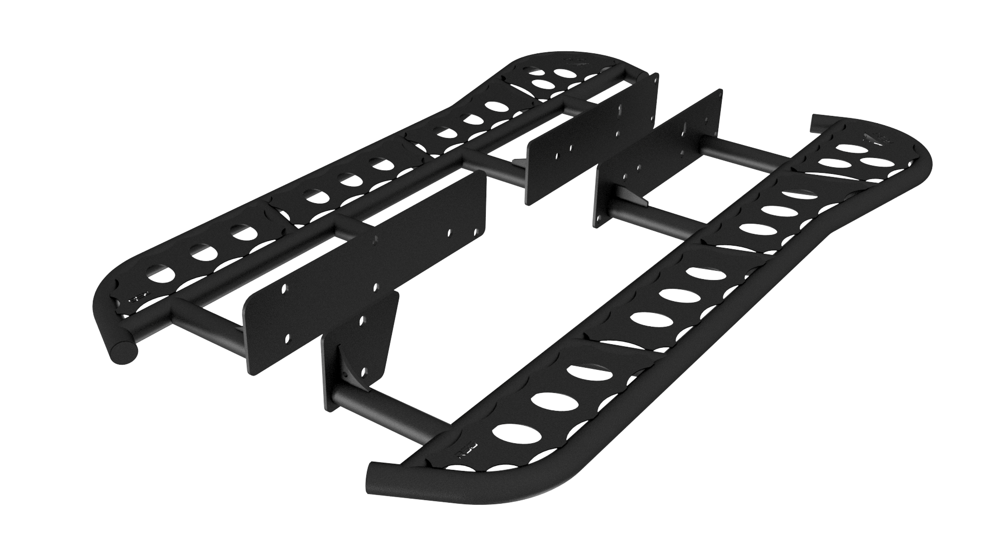 RSG Off Road Rock Sliders DOM / POWDER COAT 2010-2023 Lexus GX460 Flat Sliders With Top Plate