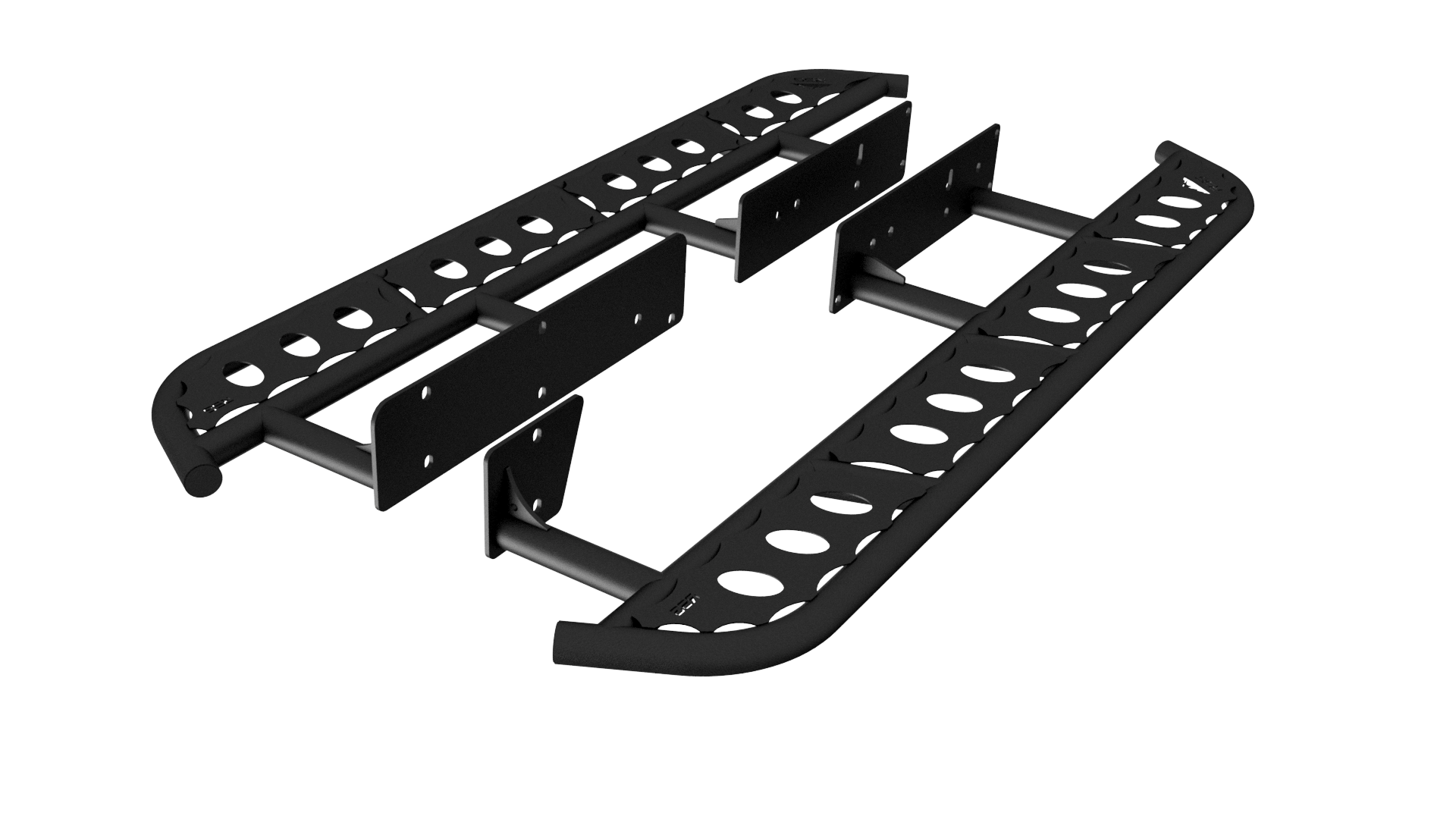 RSG Off Road Rock Sliders DOM / POWDER COAT 2010-2023 Lexus GX460 Flat Sliders With Top Plate **No Kick Out**