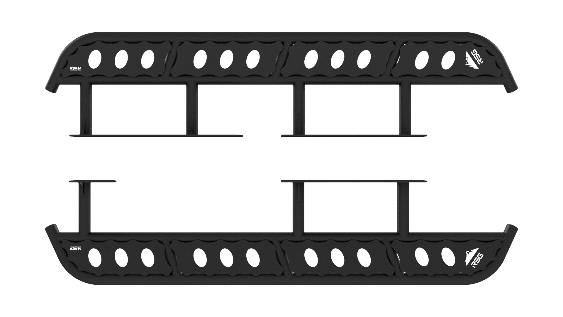 RSG Off Road Rock Sliders DOM / Powder Coated 2010-2023 Lexus GX460 Angled Sliders With Top Plate **No Kick Out**