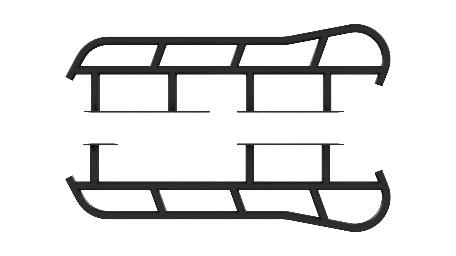 RSG Off Road Rock Sliders DOM / Powder Coated 2010-2023 Lexus GX460 Flat Sliders