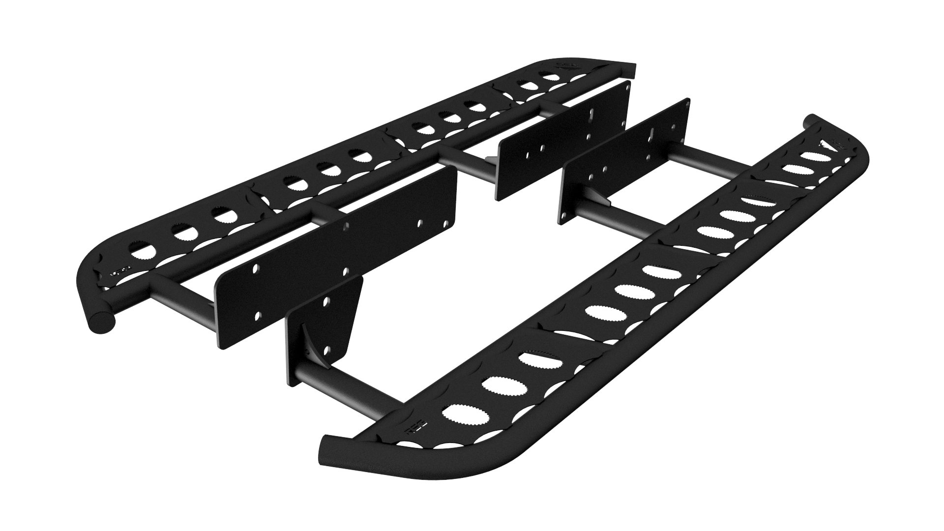 RSG Off Road Rock Sliders DOM / Powder Coated 2010-2023 Lexus GX460 Flat Sliders Grip Top Plate **No Kick Out**