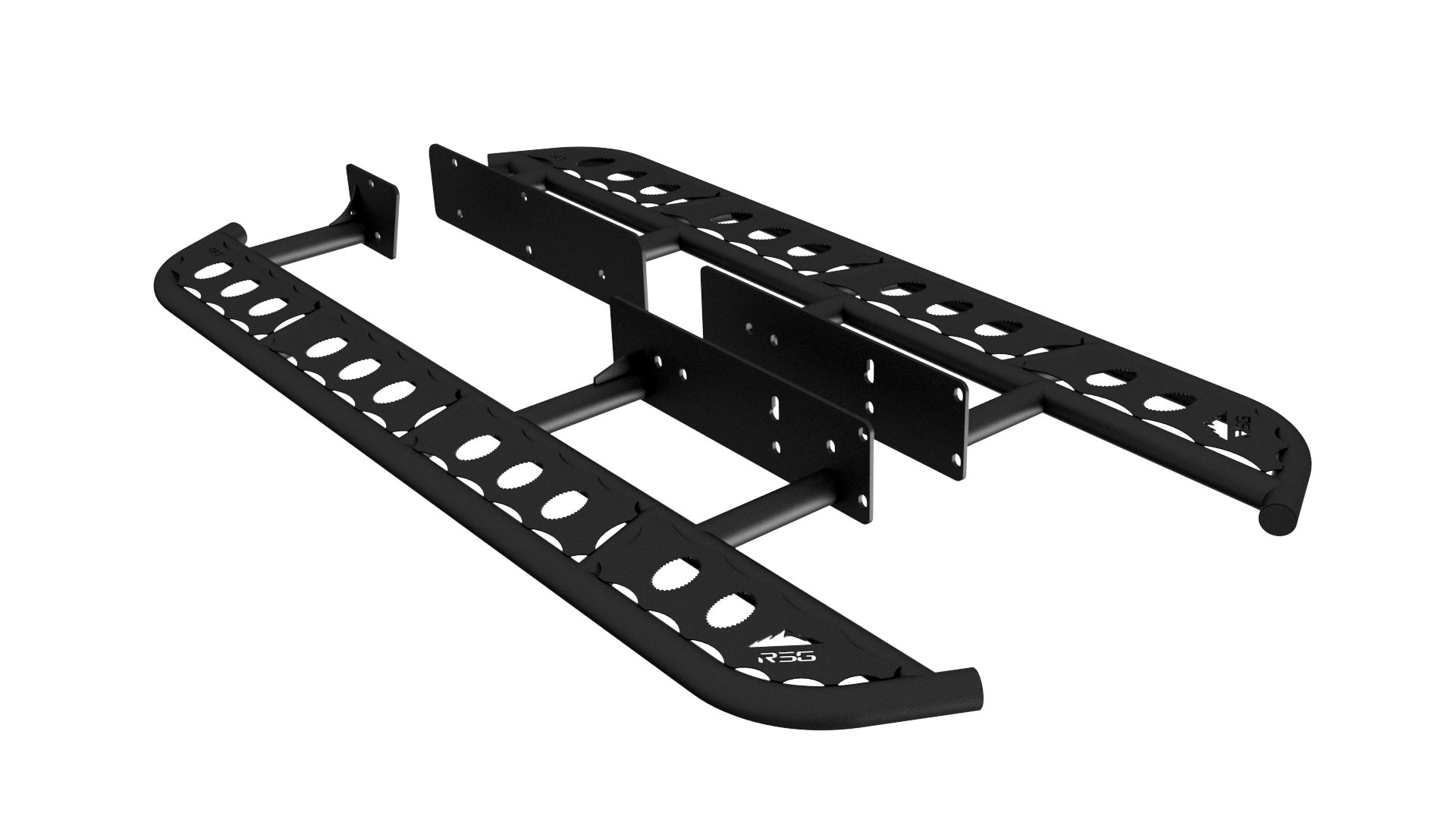 RSG Off Road Rock Sliders DOM / Powder Coated 2010-2023 Lexus GX460 Flat Sliders Grip Top Plate **No Kick Out**