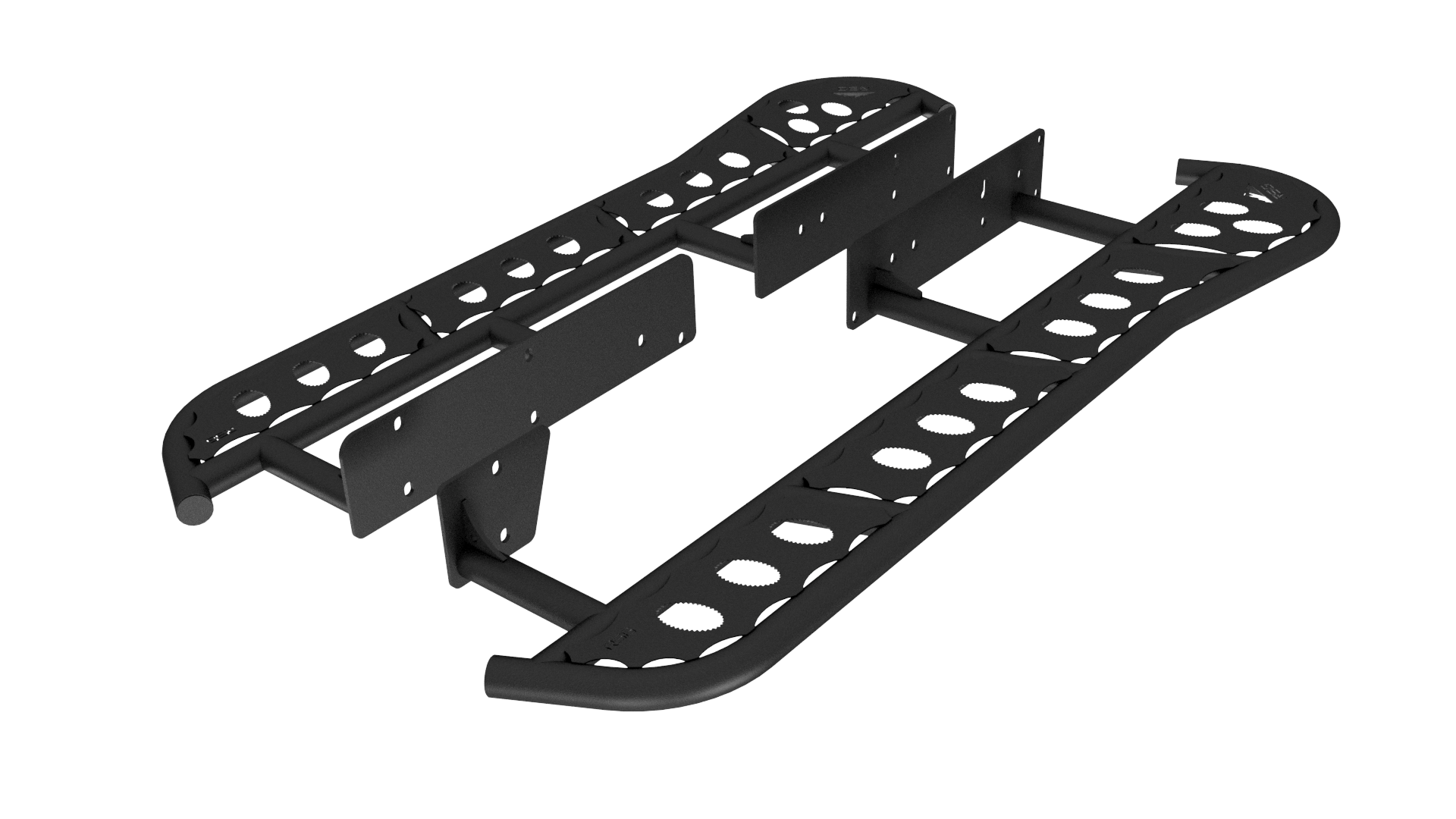 RSG Off Road Rock Sliders DOM / Powder Coated 2010-2023 Lexus GX460 Flat Sliders With Grip Top Plate