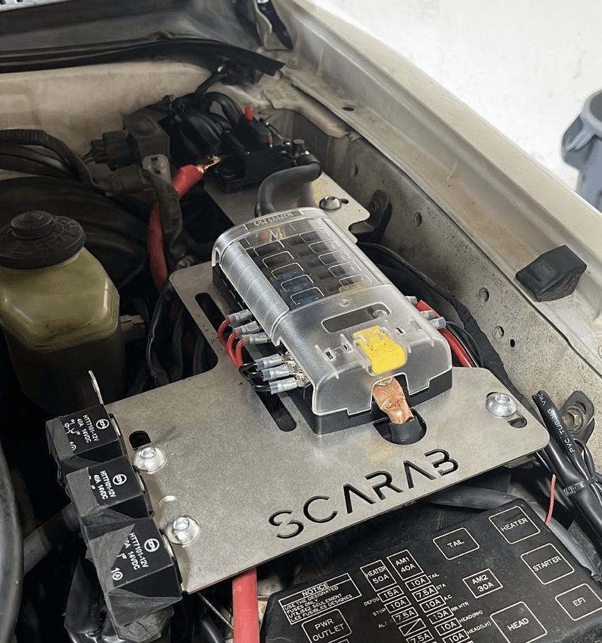 Scarab Offroad With Fuse Block - Breaker - Battery Cabels Modular Fuse Panel Kit / 1996-02 4Runner + 95-04 Tacoma