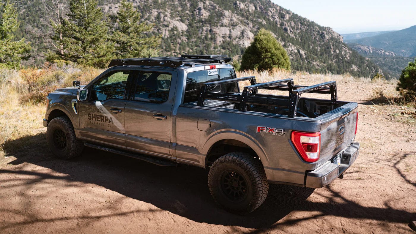 Sherpa Equipment Co Racks Mid Height PAK System Bed Rack / 05-23 Tacoma, 18+ Gladiator, 15+ F150/Raptor