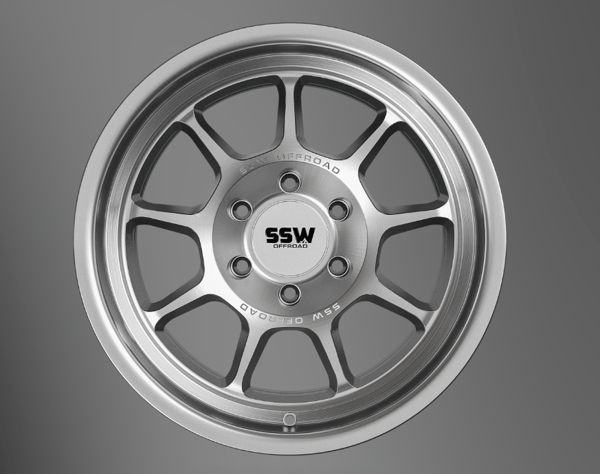 SSW Off-Road Wheels SSW Nova Wheel - Machined Silver, 17x9, -25 Offset, 6x139.7