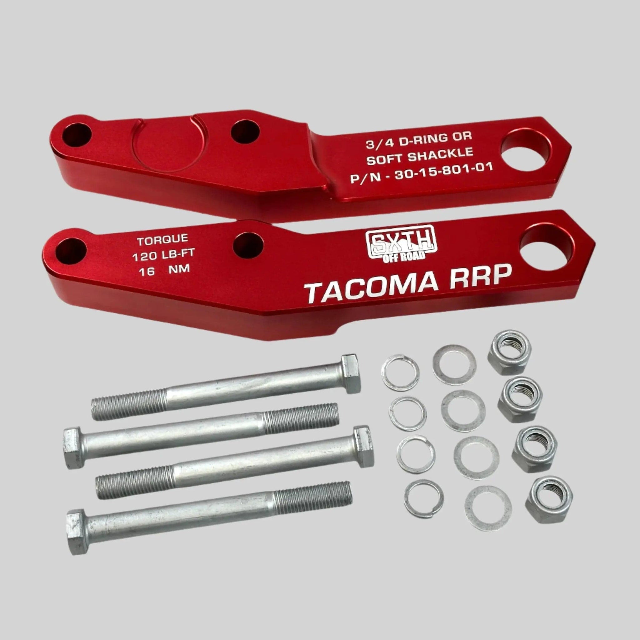 SXTH Element Recovery Red 2024+ Toyota Tacoma Rear Recovery Points