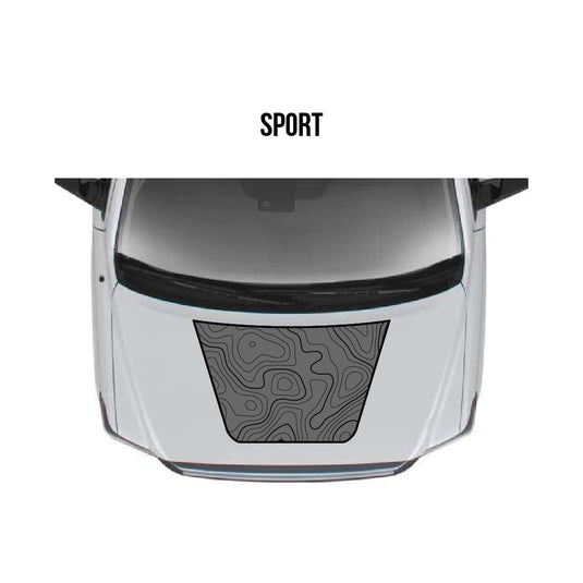 Taco Vinyl Accessories Sport (Smaller) / Gray with Black Topography 2010-22 Tundra Hood Stamp