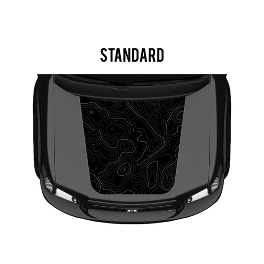 Taco Vinyl Accessories Standard / Black with Gray Topography 2001 - 07 Sequoia Hood Stamp