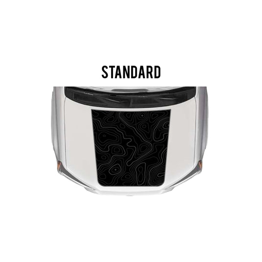 Taco Vinyl Accessories Standard / Black with Gray Topography 2010-23 4Runner Hood Stamp