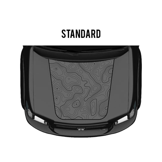 Taco Vinyl Accessories Standard / Gray with Black Topography 2001 - 07 Sequoia Hood Stamp