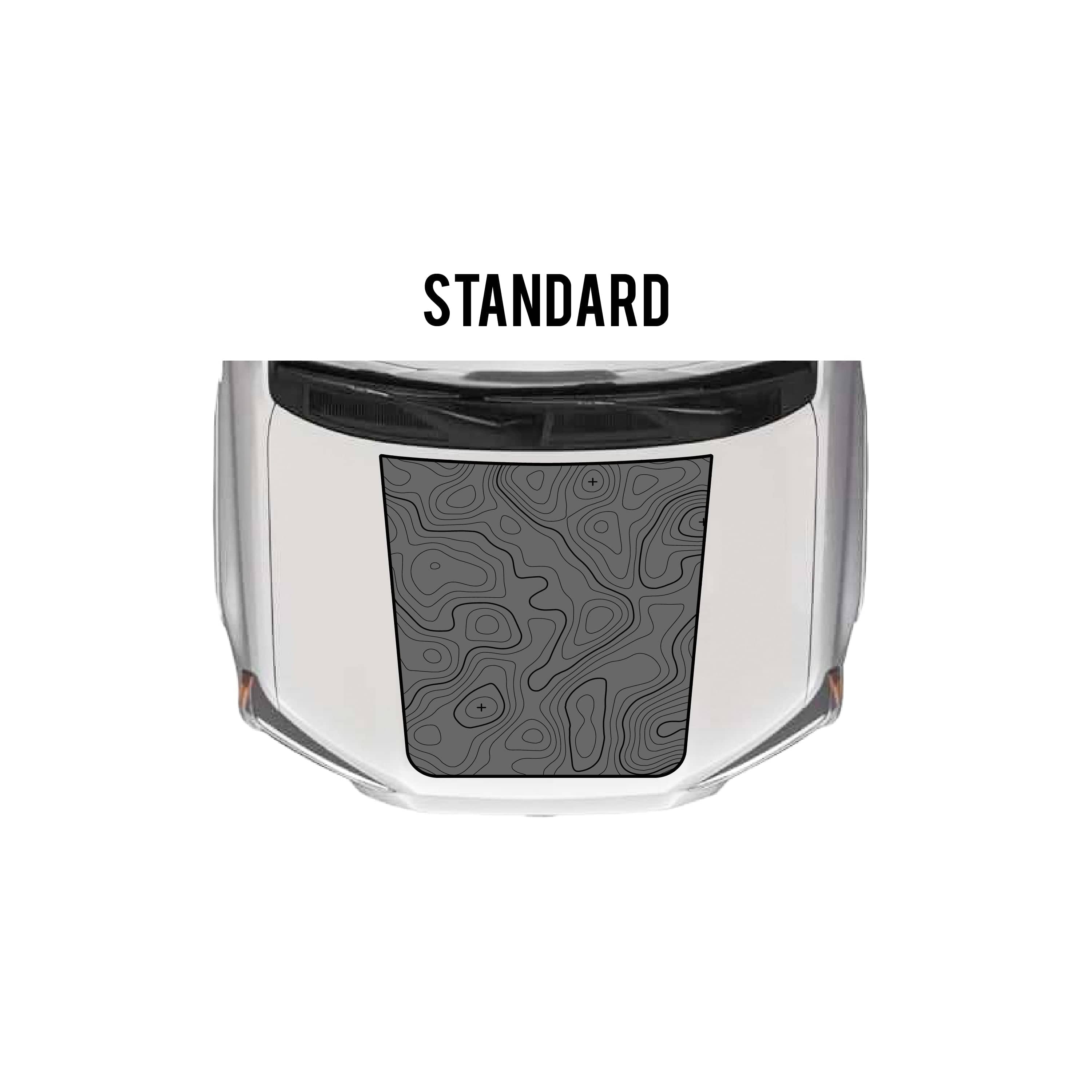 Taco Vinyl Accessories Standard / Gray with Black Topography 2010-23 4Runner Hood Stamp