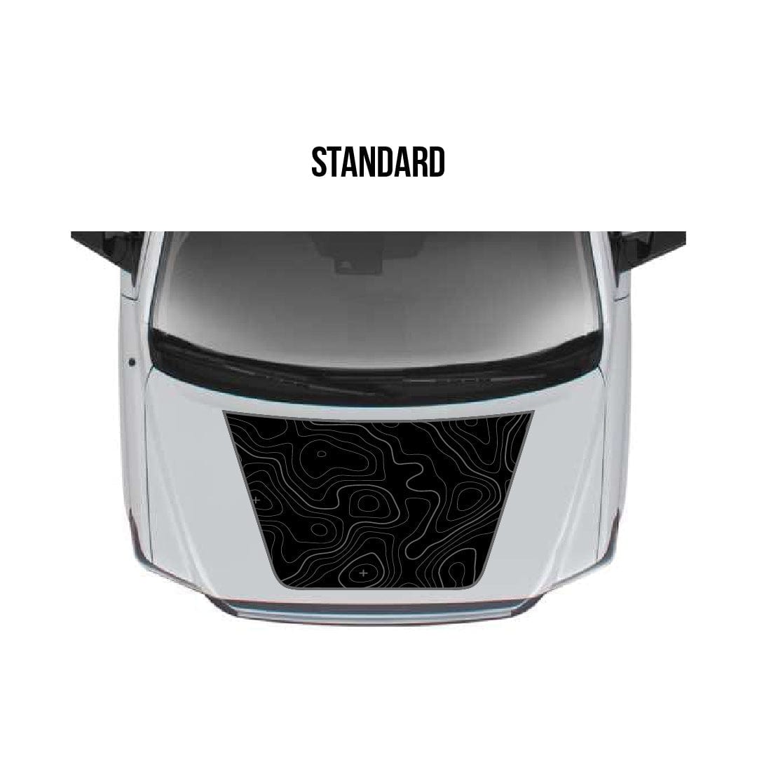 Taco Vinyl Accessories Standard (Larger) / Black with Gray Topography 2010-22 Tundra Hood Stamp