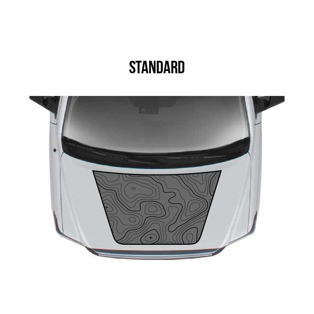 Taco Vinyl Accessories Standard (Larger) / Gray with Black Topography 2010-22 Tundra Hood Stamp