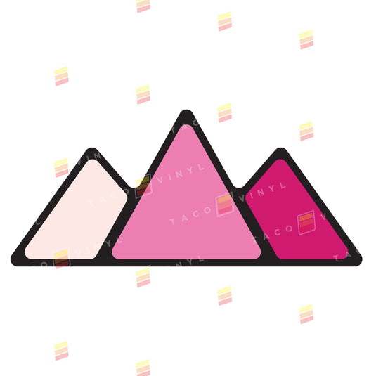 Taco Vinyl Badge Black / Pink Scheme Mountain Grille Badge