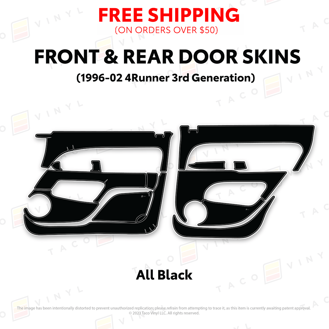 Taco Vinyl Protective Vinyl 1996-2002 4Runner Door Skins