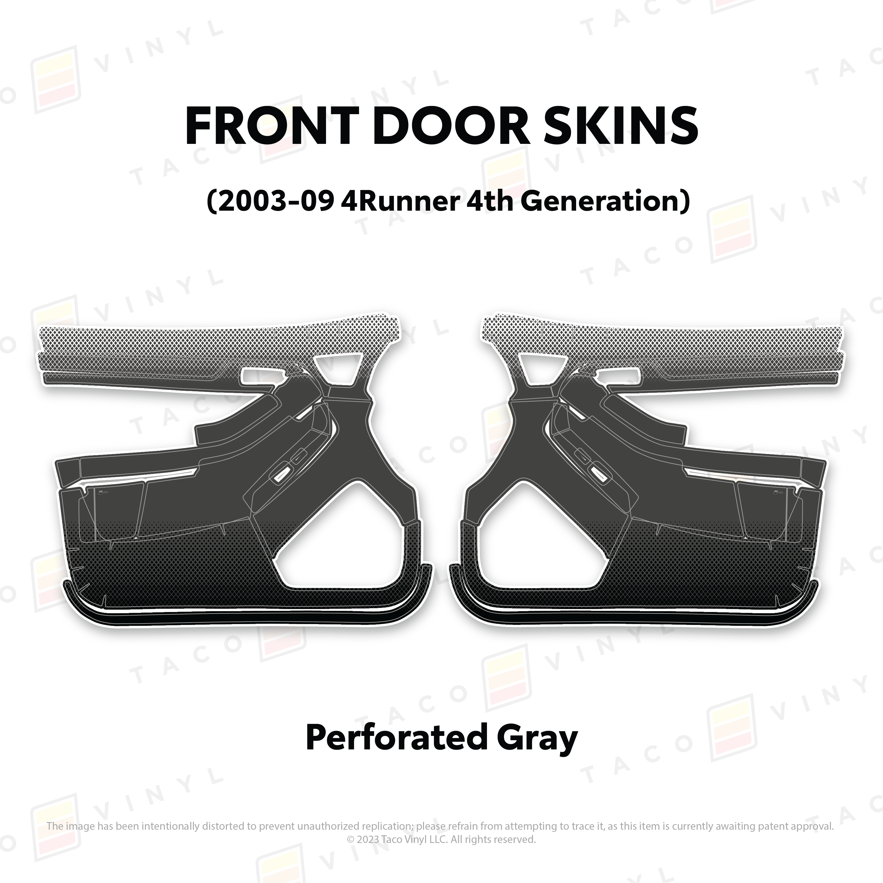 Taco Vinyl Protective Vinyl 2003-2009 4Runner Door Skins