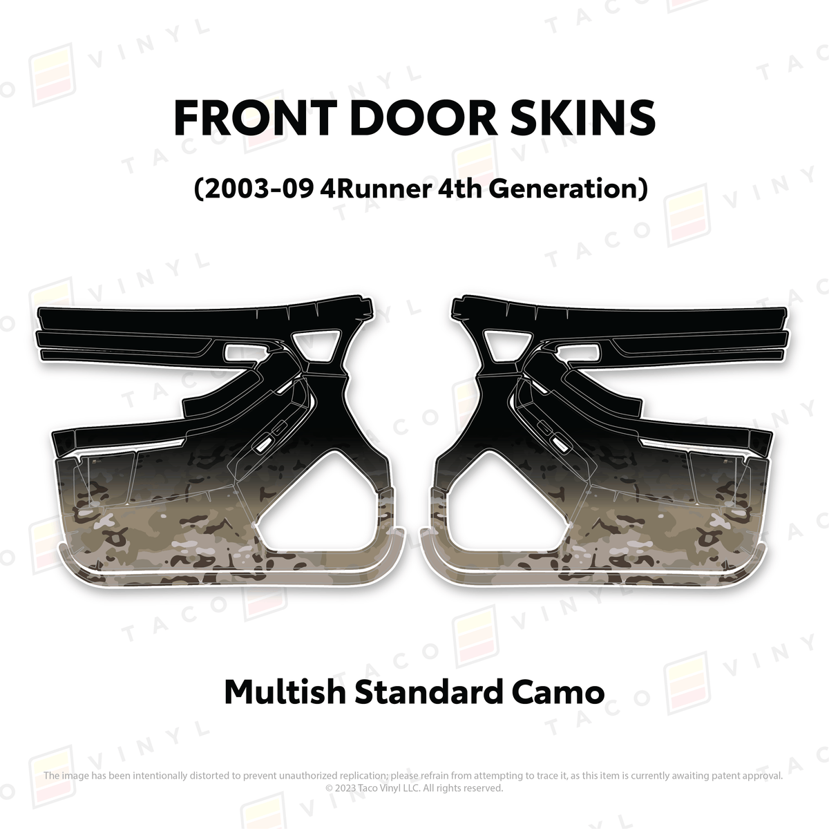 Taco Vinyl Protective Vinyl 2003-2009 4Runner Door Skins