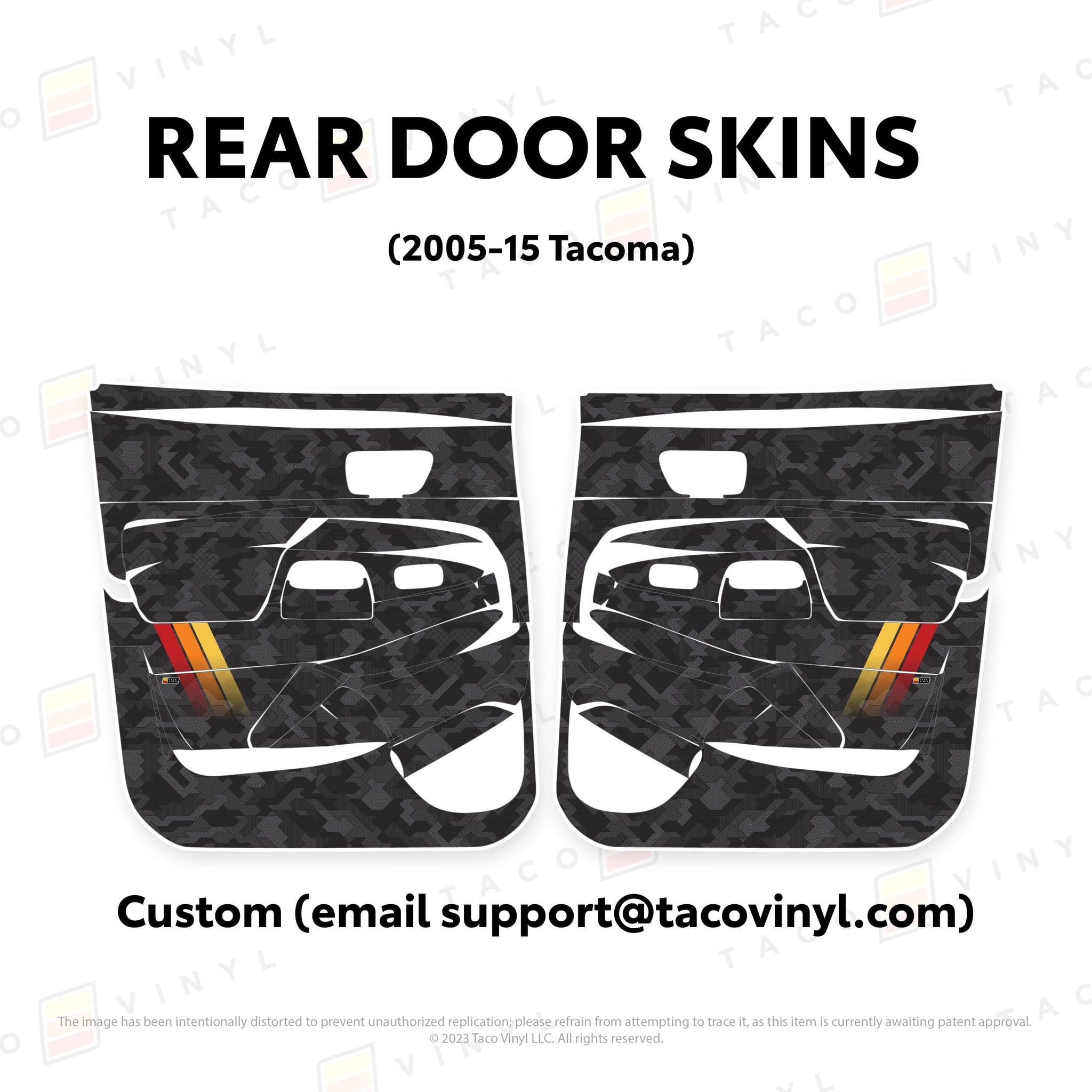 Taco Vinyl Protective Vinyl 2005-15 Tacoma Door Skins