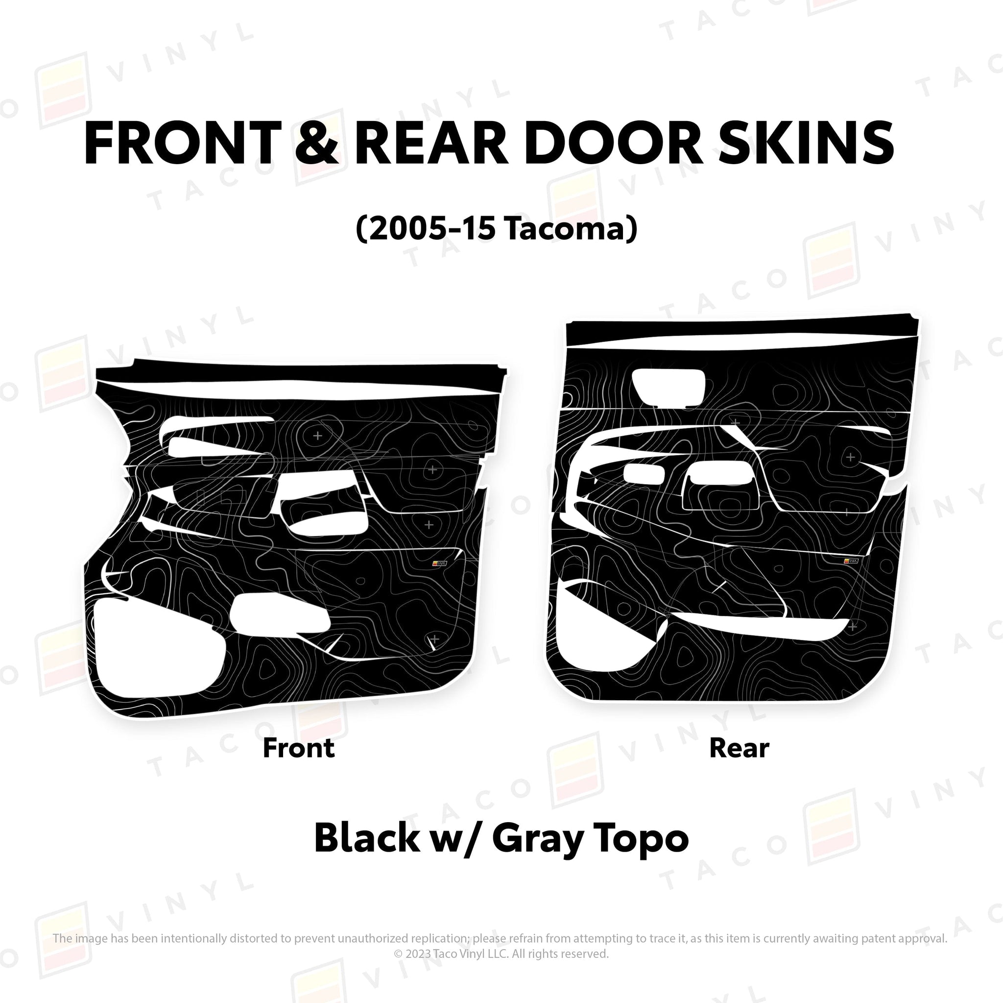 Taco Vinyl Protective Vinyl 2005-15 Tacoma Door Skins