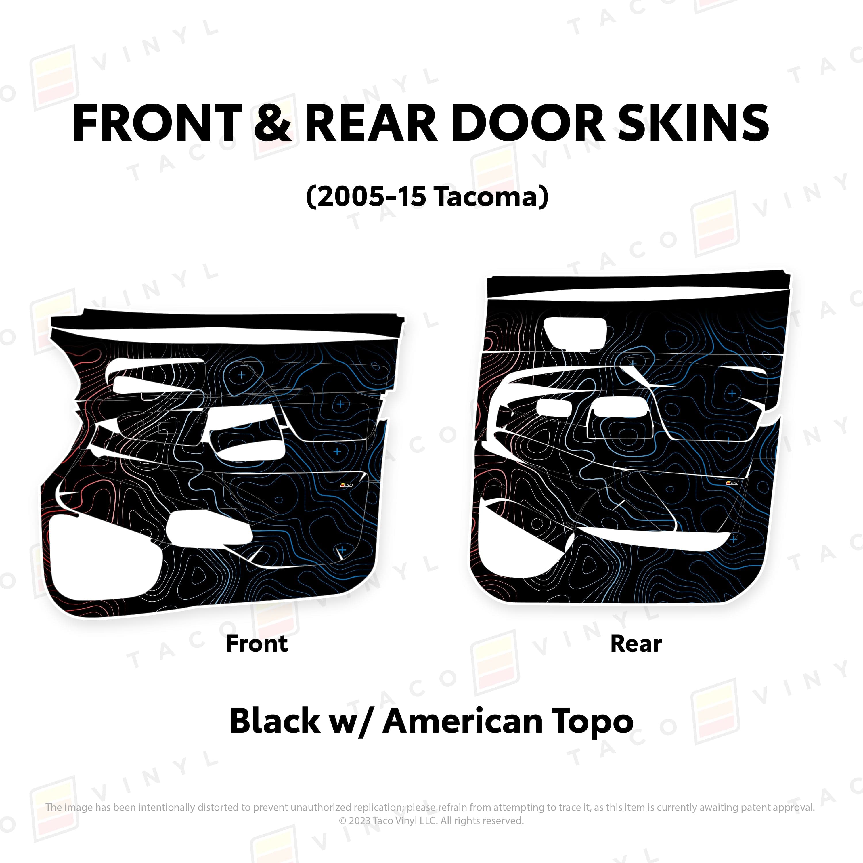 Taco Vinyl Protective Vinyl 2005-15 Tacoma Door Skins