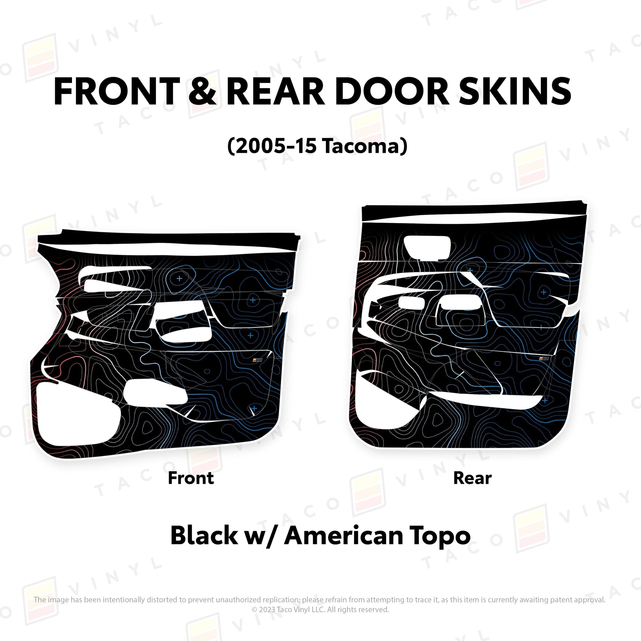 Taco Vinyl Protective Vinyl 2005-15 Tacoma Door Skins