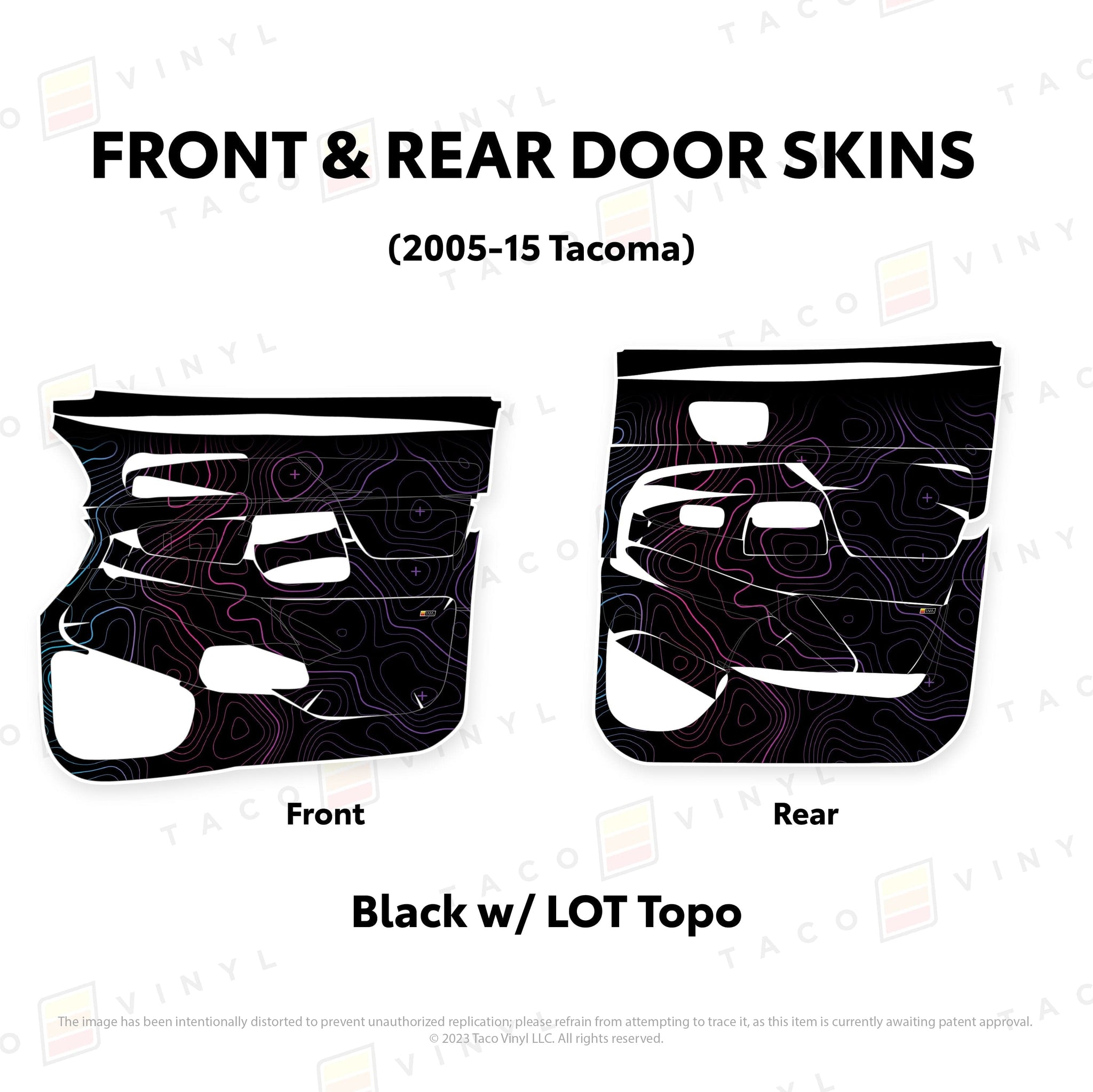 Taco Vinyl Protective Vinyl 2005-15 Tacoma Door Skins