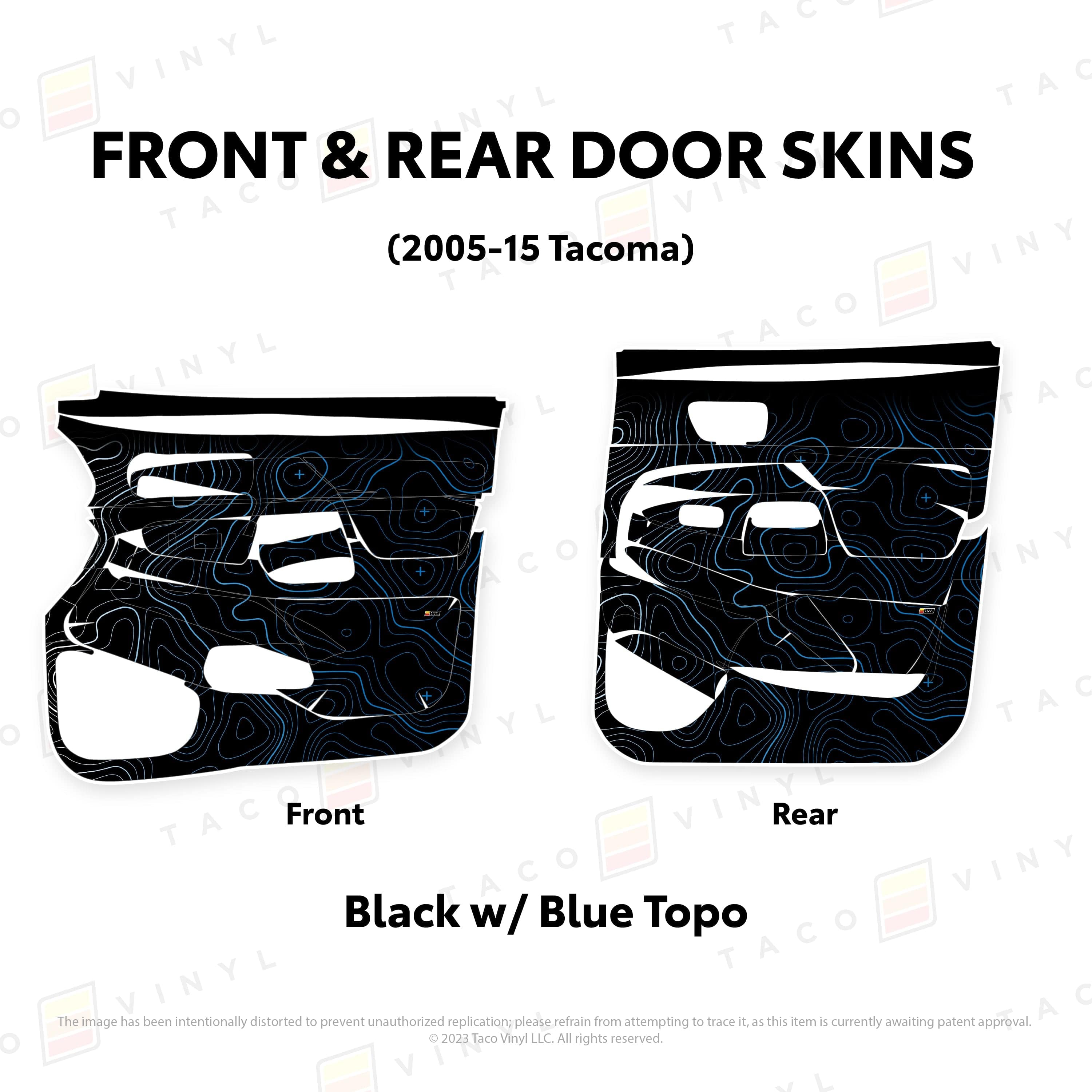 Taco Vinyl Protective Vinyl 2005-15 Tacoma Door Skins