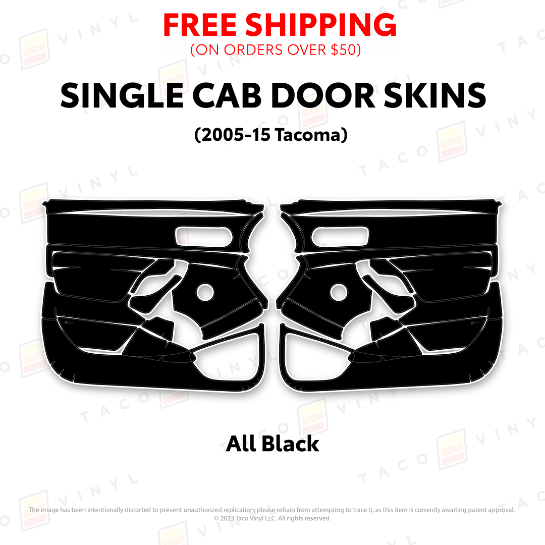 Taco Vinyl Protective Vinyl 2005-15 Tacoma Single Cab Door Skins