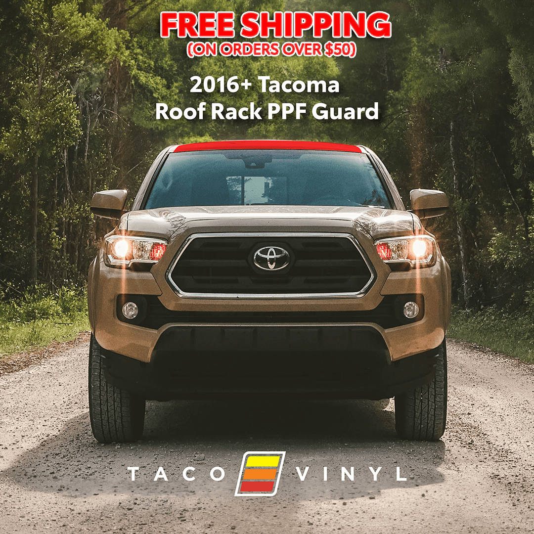 Taco Vinyl Protective Vinyl 2016-23 Tacoma PPF Roof Rack Guard