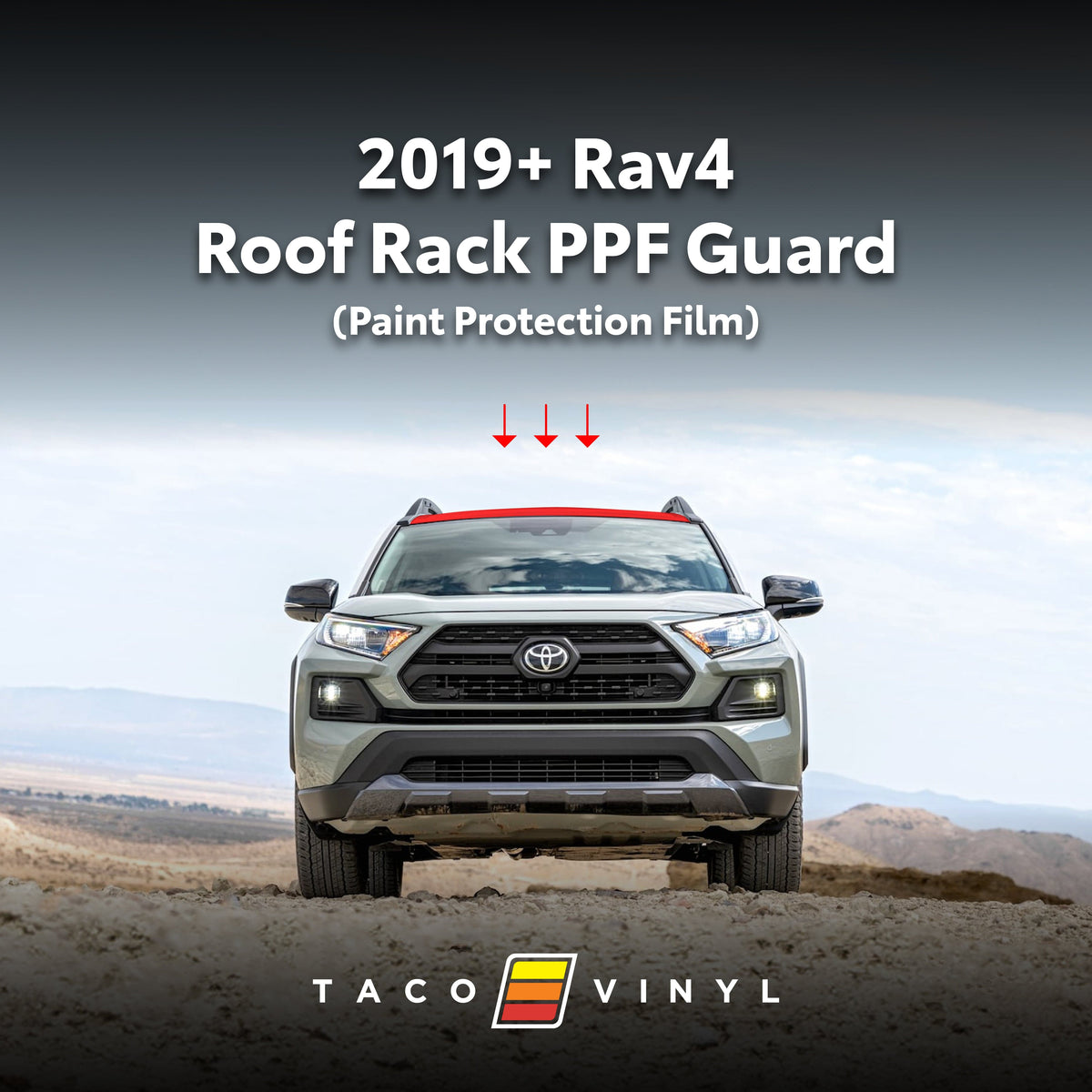 Taco Vinyl Protective Vinyl 2019-2025 Rav4 PPF Roof Rack Guard