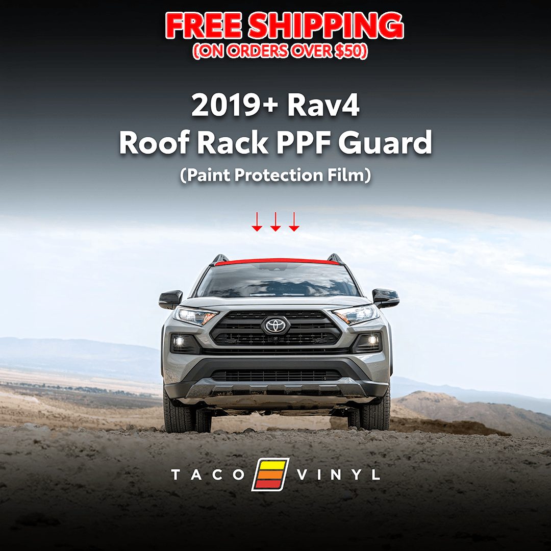 Taco Vinyl Protective Vinyl 2019-2025 Rav4 PPF Roof Rack Guard