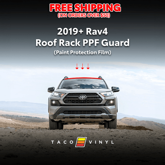 Taco Vinyl Protective Vinyl 2019-2025 Rav4 PPF Roof Rack Guard