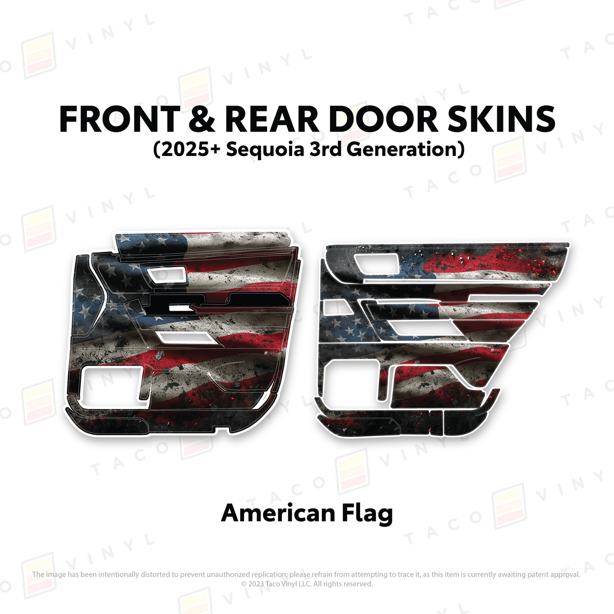 Taco Vinyl Protective Vinyl 2023+ Sequoia Door Skins
