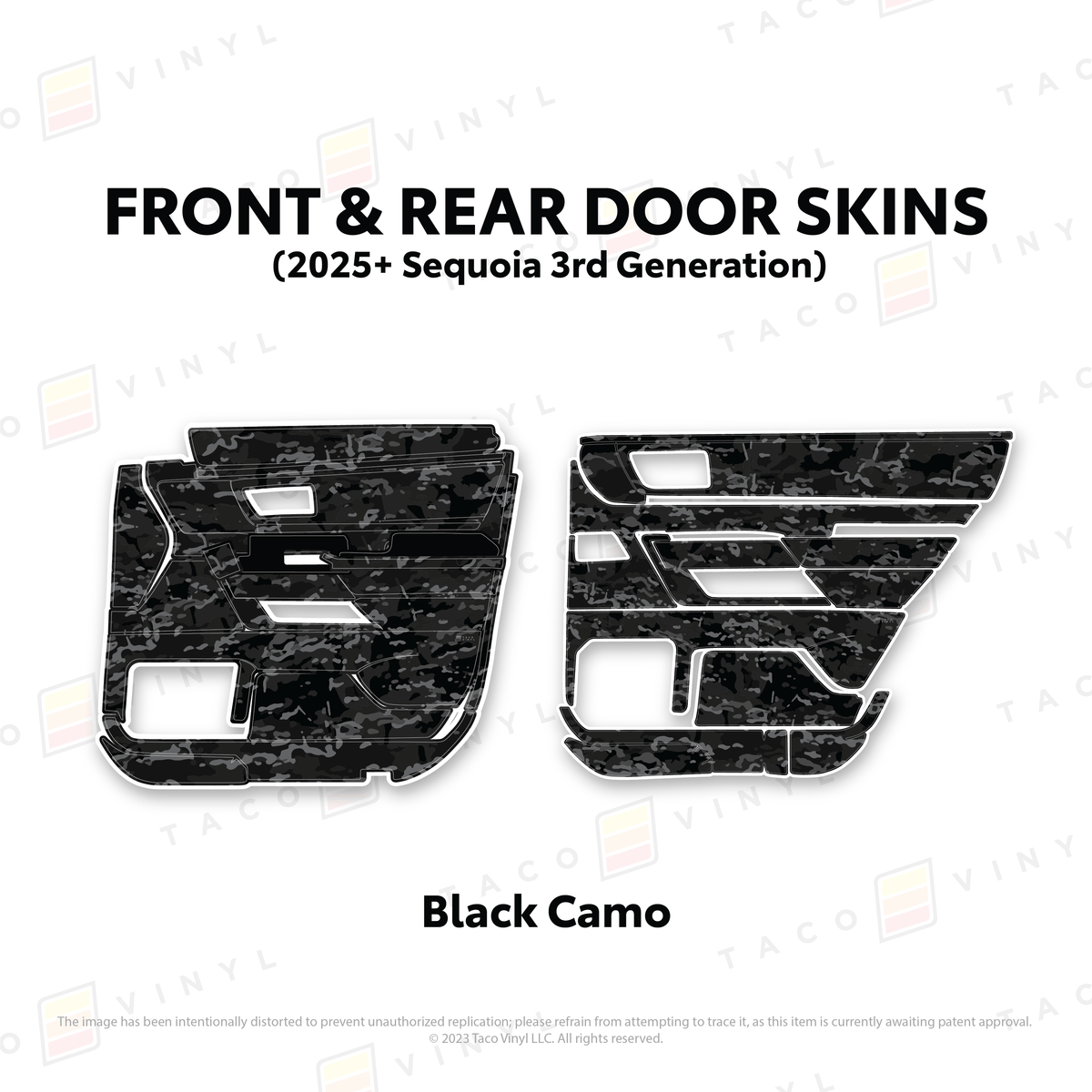 Taco Vinyl Protective Vinyl 2023+ Sequoia Door Skins