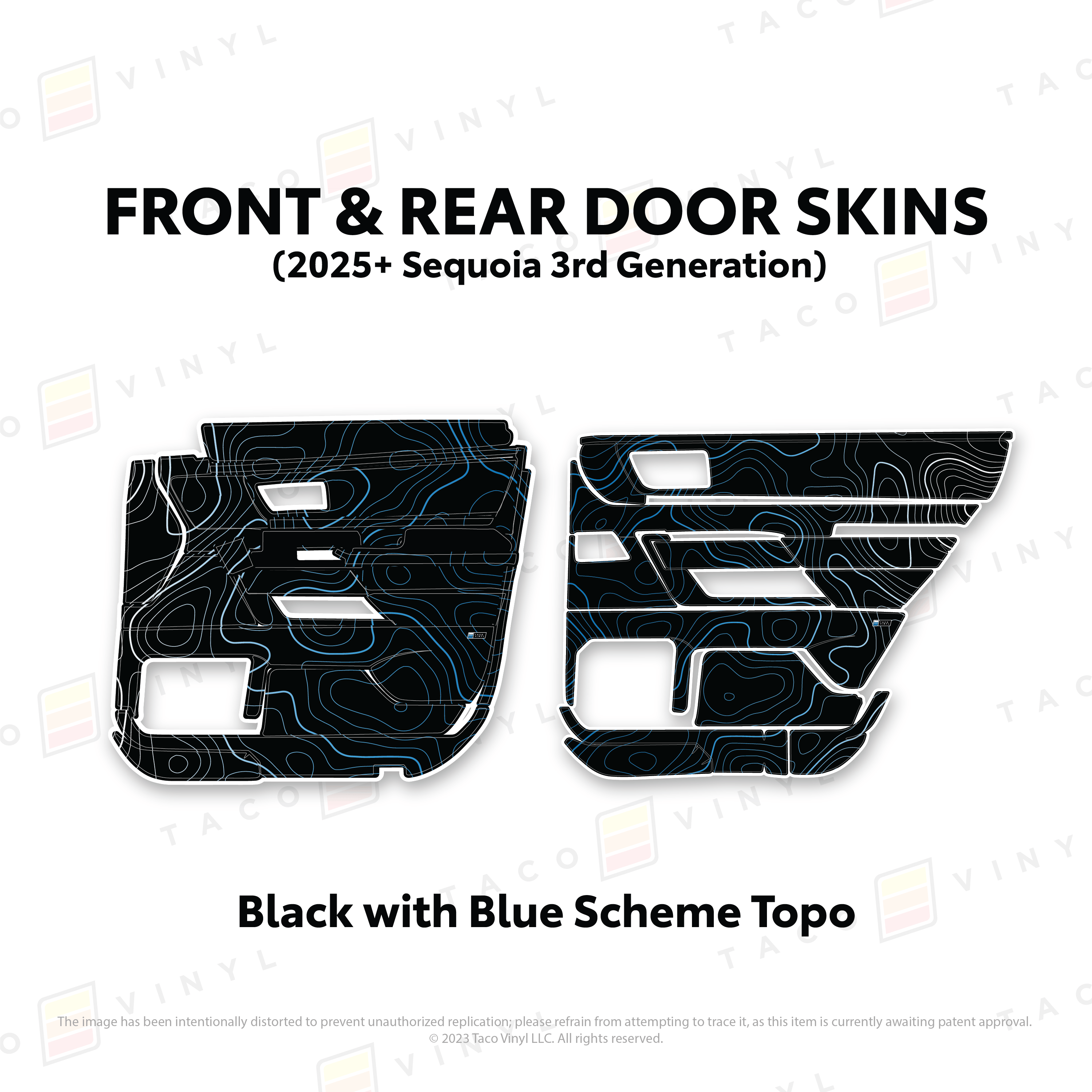Taco Vinyl Protective Vinyl 2023+ Sequoia Door Skins