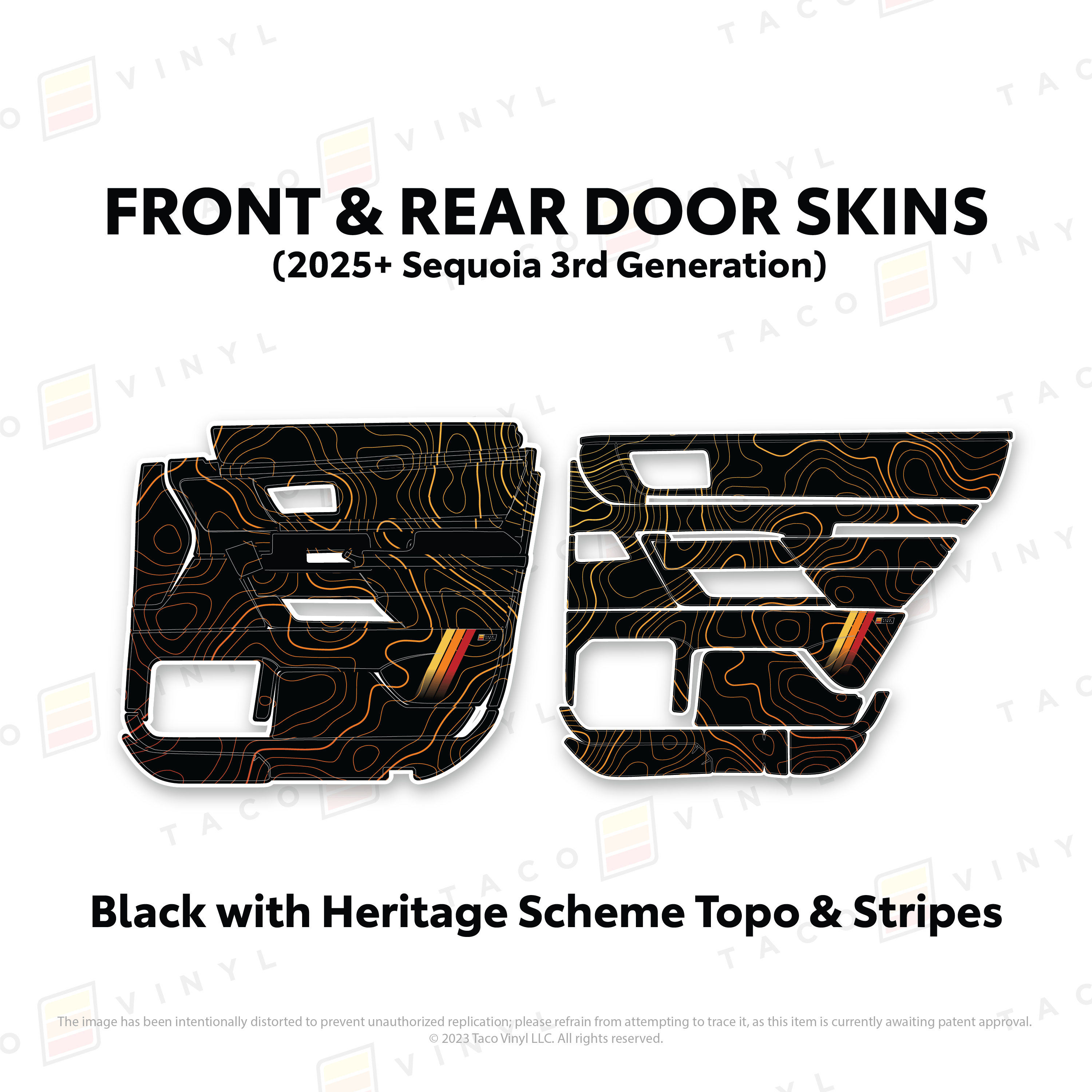 Taco Vinyl Protective Vinyl 2023+ Sequoia Door Skins