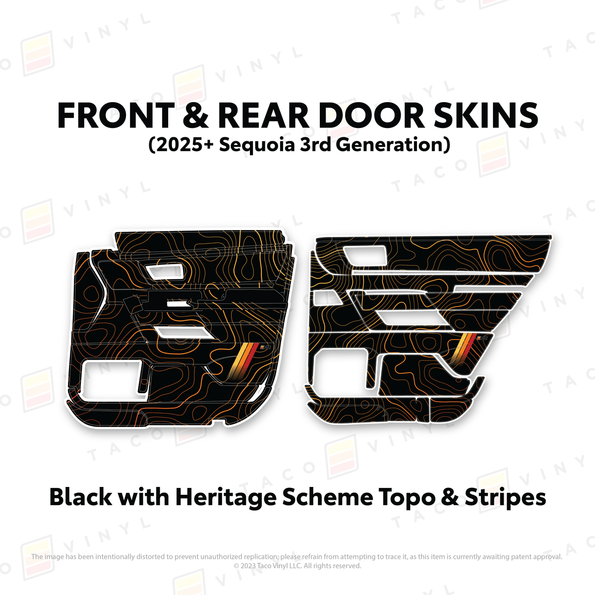 Taco Vinyl Protective Vinyl 2023+ Sequoia Door Skins