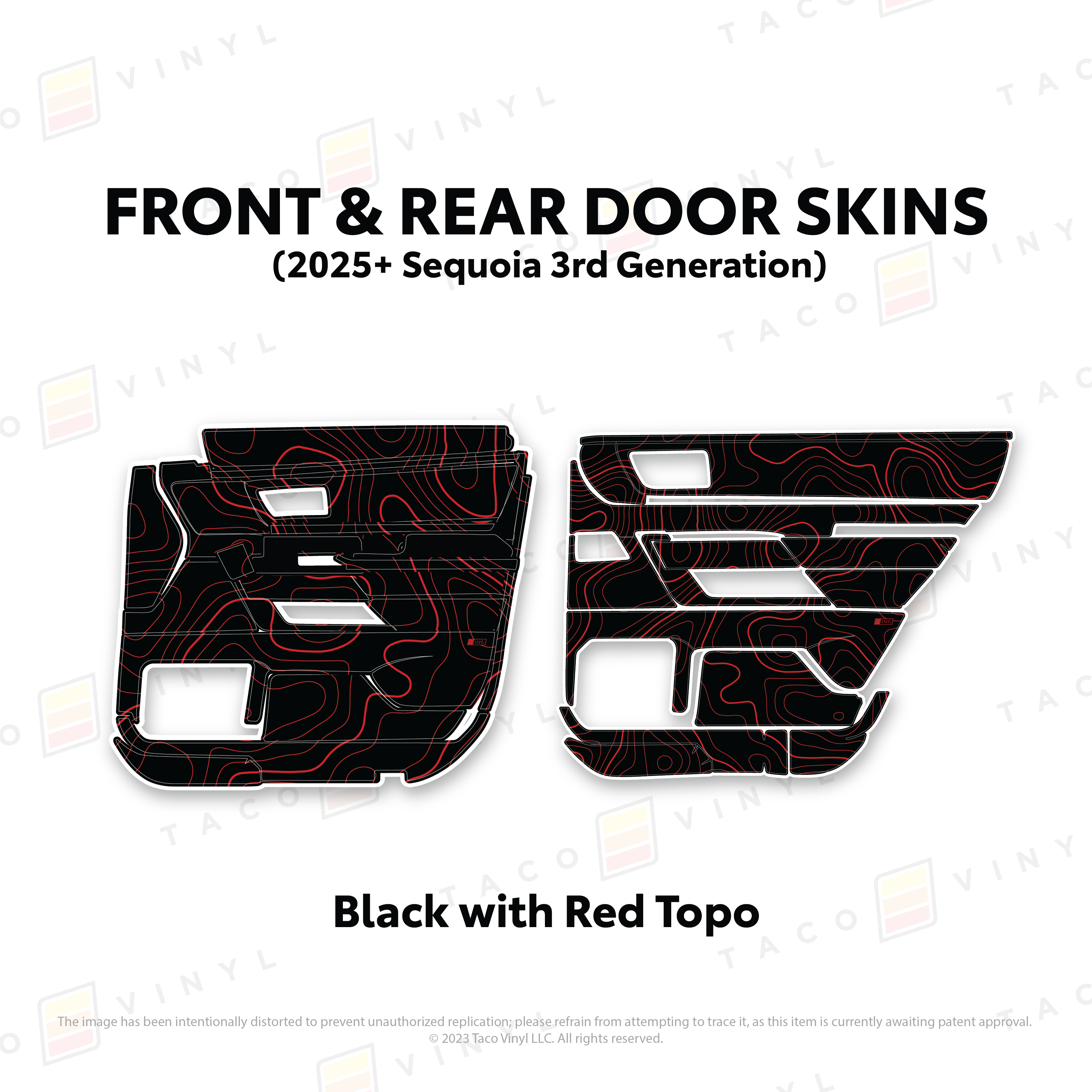 Taco Vinyl Protective Vinyl 2023+ Sequoia Door Skins