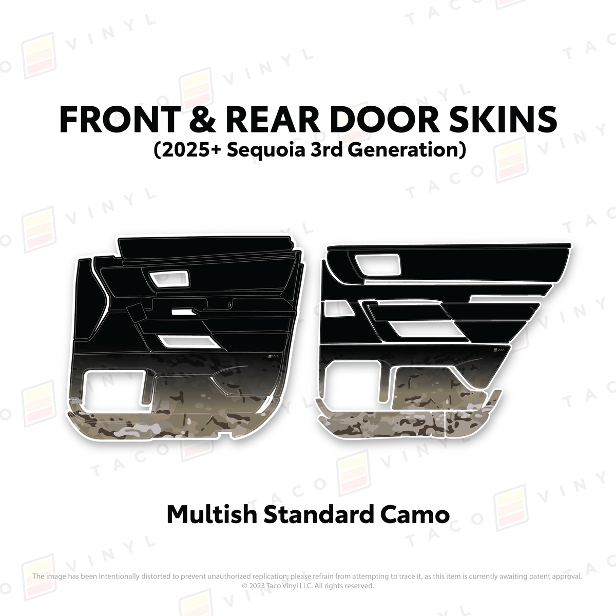 Taco Vinyl Protective Vinyl 2023+ Sequoia Door Skins