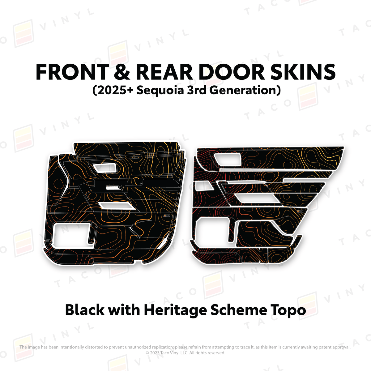 Taco Vinyl Protective Vinyl 2023+ Sequoia Door Skins