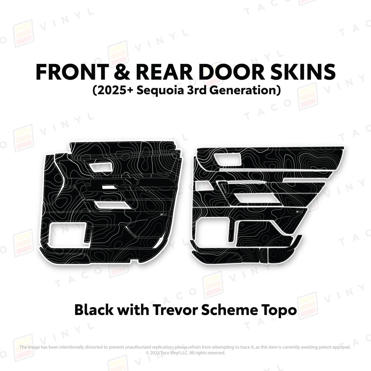 Taco Vinyl Protective Vinyl 2023+ Sequoia Door Skins